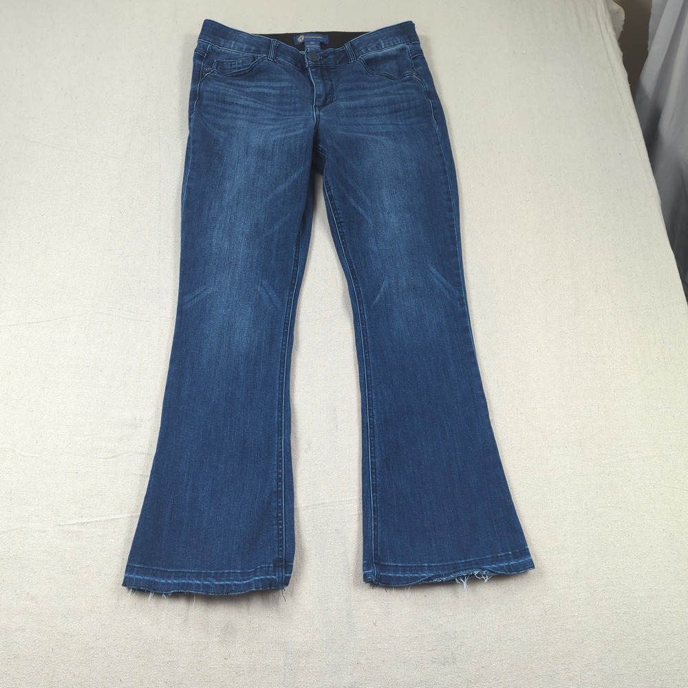 Democracy Jeans Womens 10 Blue Ab Solution Boot Cut Stretch Western Boho Stretch